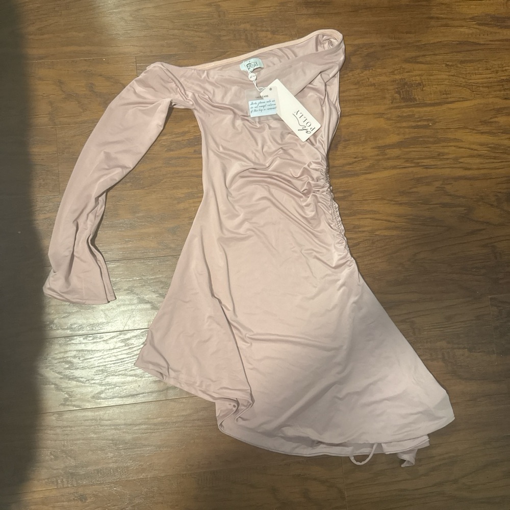 Elegant Pink Off-Shoulder Dress